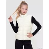 Lcw Kids Bej Dik Yaka Kız Çocuk Kapitone Şişme Yelek