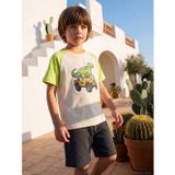 Lcw Kids Bej Dinozor Baskılı Erkek Çocuk Tişört