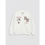 Lcw Kids Bej Hello Kitty Baskılı Kız Çocuk Fermuarlı Sweatshirt