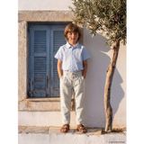 Lcw Kids Bej Loose Fit Erkek Çocuk Keten Karışımlı Pantolon