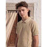 Lcw Kids Bej Polo Yaka Dokulu Erkek Çocuk Tişört