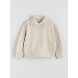 Lcw Kids Bej Polo Yaka Kız Çocuk Sweatshirt