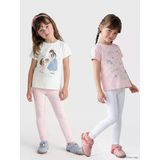 Lcw Kids Beyaz Baskılı Kız Çocuk Tişört 2'Li