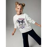 Lcw Kids Beyaz Bisiklet Yaka Kuromi Baskılı Kız Çocuk Sweatshirt