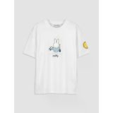 Lcw Kids Beyaz Bisiklet Yaka Miffy Baskılı Kız Çocuk Tişört