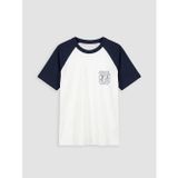 Lcw Kids Beyaz Bisiklet Yaka Reglan Kollu Baskılı Erkek Çocuk Tişört