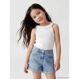 Lcw Kids Beyaz Halter Yaka Baskılı Kız Çocuk Atlet