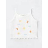Lcw Kids Beyaz Kare Yaka Kız Çocuk Crop Atlet