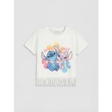 Lcw Kids Beyaz Lilo & Stitch Baskılı Püsküllü Kız Çocuk Tişört