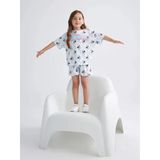 Lcw Kids Beyaz Minnie Mouse Baskılı Kız Çocuk Şortlu Pijama Takım