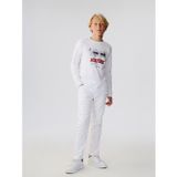 LCW Kids Beyaz Slim Fit Erkek Çocuk Okul Pantolonu