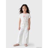 Lcw Kids Beyaz Wideleg Kız Çocuk Gabardin Pantolon