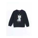 Lcw Kids Bisiklet Yaka Kız Çocuk Kalın Sweatshirt (W4)