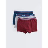 Lcw Kids Bordo Basic Pamuklu Erkek Çocuk Boxer 3'Lü
