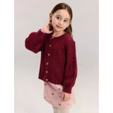 Lcw Kids Bordo Bisiklet Yaka Uzun Kollu Kız Çocuk Hırka