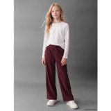 Lcw Kids Bordo Geniş Paça Kız Çocuk Kadife Pantolon