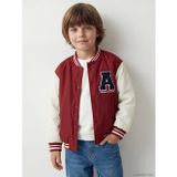 LCW Kids Bordo Nakışlı Kolej Yaka Erkek Çocuk Yağmurluk