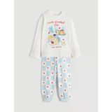 Lcw Kids Ekru Bisiklet Yaka Kız Çocuk Pijama Takımı