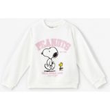 Lcw Kids Ekru Bisiklet Yaka Uzun Kollu Baskılı Kız Çocuk Sweatshirt - Cream - 8 - 9 Yaş