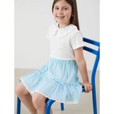 Lcw Kids Ekru Çiçekli Kız Çocuk Bluz ve Etek 2'li