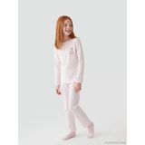 Lcw Kids Ekru Çizgili Tavşan Baskılı Kız Çocuk Pijama Takım