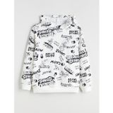 LCW Kids Ekru Kapüşonlu Brawl Stars Baskılı Erkek Çocuk Sweatshirt