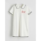Lcw Kids Ekru Polo Yaka Kız Çocuk Kaşkorse Elbise