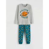 Lcw Kids Gri Baskılı Erkek Çocuk Pijama Takımı