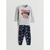 Lcw Kids Gri Beli Lastikli Baskılı Erkek Çocuk Pijama Takım - 2 - 3 Yaş