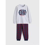 Lcw Kids Gri Bisiklet Yaka Ekose Erkek Çocuk Pijama Takımı
