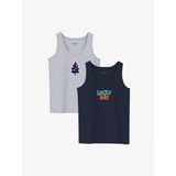 Lcw Kids Gri Bisiklet Yaka Erkek Çocuk Atlet 2'Li