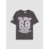 Lcw Kids Gri Hot Wheels Baskılı Kız Çocuk Tişört