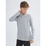 Lcw Kids Gri Polo Yaka Erkek Çocuk Tişört