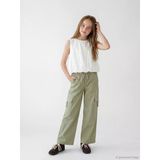 Lcw Kids Haki Loose Fit Kız Çocuk Gabardin Kargo Pantolon