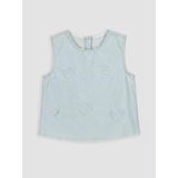 Lcw Kids İndigo Aplike Detaylı Kız Çocuk Jean Bluz
