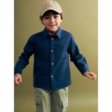 Lcw Kids Indigo Basic Gabardin Uzun Kollu Erkek Çocuk Gömlek