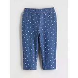 Lcw Kids Indigo Beli Lastikli Baskılı Kız Çocuk Tayt