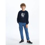 Lcw Kids İndigo Beli Lastikli Erkek Çocuk Kargo Jean Pantolon