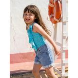 Lcw Kids İndigo Fiyonk Nakışlı Kız Çocuk Jean Şort