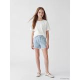 Lcw Kids İndigo Kalp Nakışlı Kız Çocuk Jean Şort