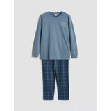 Lcw Kids İndigo New York Baskılı Erkek Çocuk Pijama Takımı
