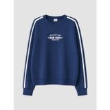 Lcw Kids İndigo New York Baskılı Kız Çocuk Soft Touch Sweatshirt