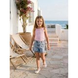 Lcw Kids İndigo Taş İşlemeli Kız Çocuk Jean Şort