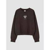 Lcw Kids Kahverengi Baskılı Kız Çocuk Soft Touch Sweatshirt