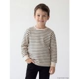 Lcw Kids Kahverengi Çizgili Uzun Kollu Erkek Çocuk Tişört