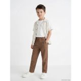 Lcw Kids Kahverengi Loose Fit Erkek Çocuk Keten Karışımlı Pantolon