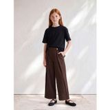 Lcw Kids Kahverengi Loose Fit Kız Çocuk Poplin Pantolon