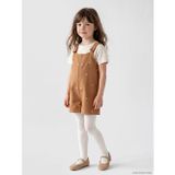 Lcw Kids Kahverengi Nakışlı Kız Çocuk Gabardin Salopet Ve Külotlu Çorap