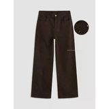 Lcw Kids Kahverengi Wideleg Taşlı Kız Çocuk Jean Pantolon