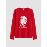 Lcw Kids Kırmızı Atatürk Baskılı Kız Çocuk Tişört